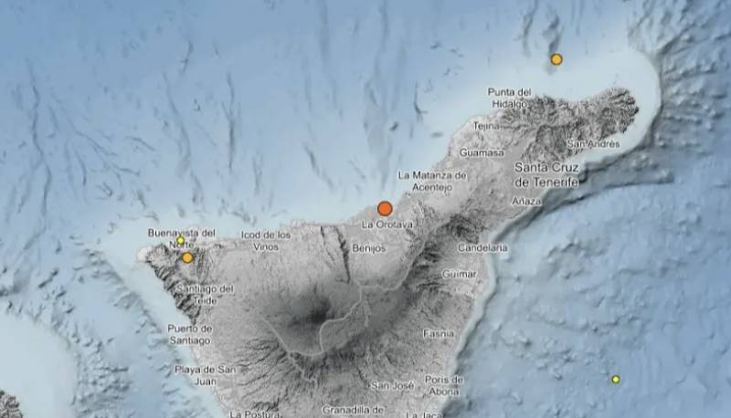 Earthquake hits the island of Tenerife with a 3.2 magnitude shock