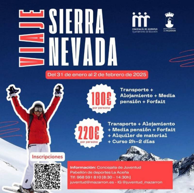 January 31 to February 2 Skiing trip from Mazarron to Sierra Nevada