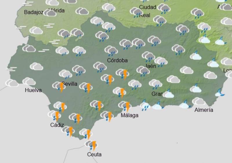 Andalucía weekend weather forecast February 21-23: A cloudy and damp start, clearing up by Sunday