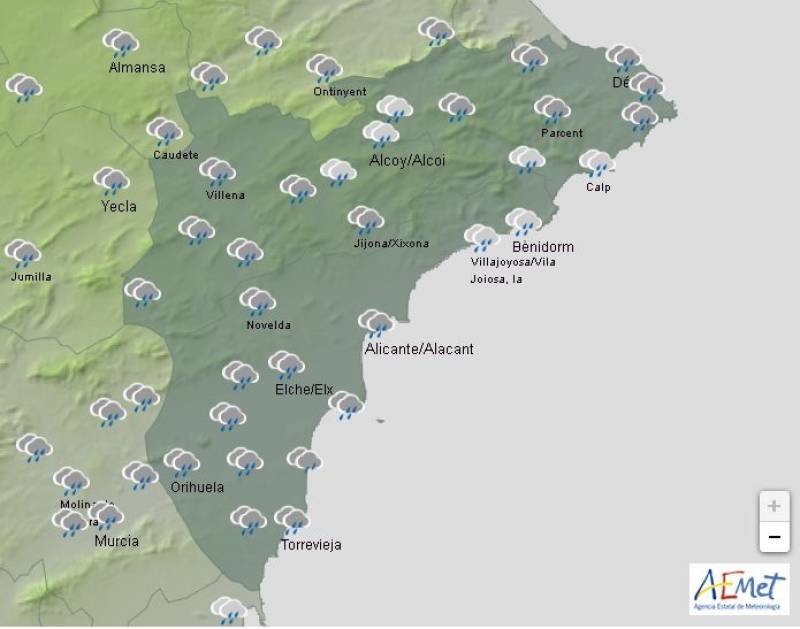 Dark, damp and dreary: Alicante weather forecast March 3-6