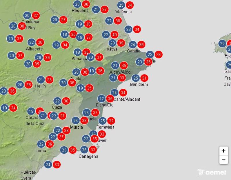 Heat warnings return: Alicante weather forecast July 3-6