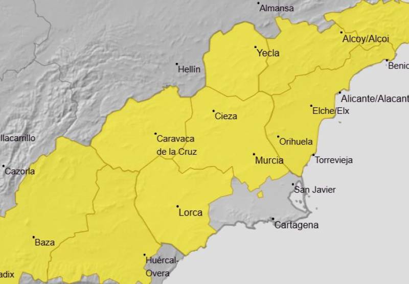 Powerful rainstorms bring a drop in temperatures: Murcia weekend weather forecast July 24-27