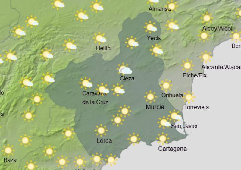 Powerful rainstorms bring a drop in temperatures: Murcia weekend weather forecast July 24-27