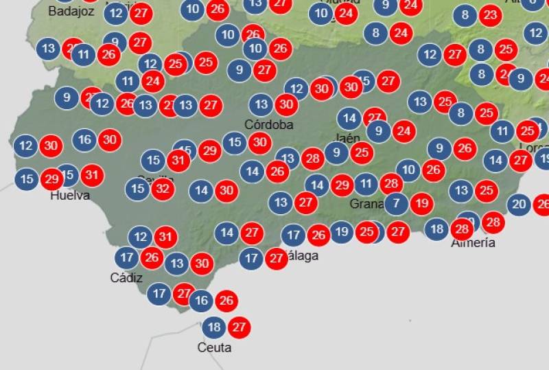 Andalucía weekly weather forecast September 22-25: Cooler, cloudier days with hints of rain