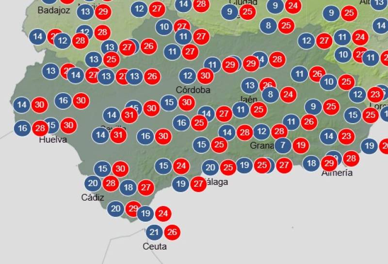 Andalucía weekly weather forecast September 22-25: Cooler, cloudier days with hints of rain