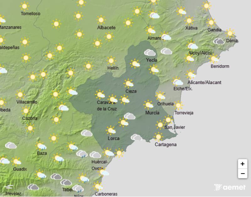 Cloudy but warming up: Murcia weather forecast September 25-28