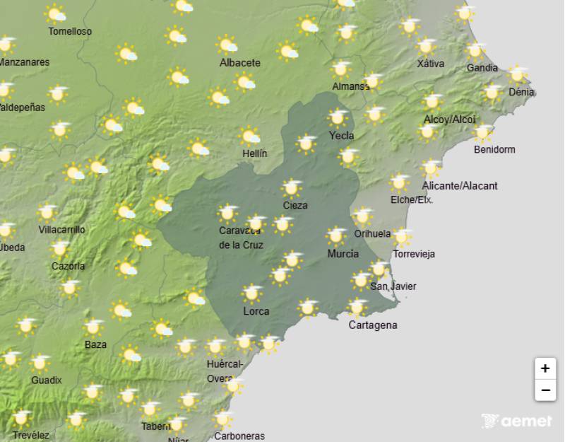 Cloudy but warming up: Murcia weather forecast September 25-28