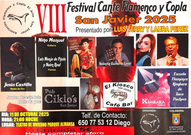 October 11 A festival of flamenco and copla music in San Javier
