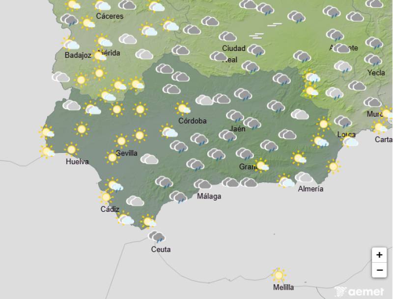 Wet and windy: Andalusia weather forecast December 1-4