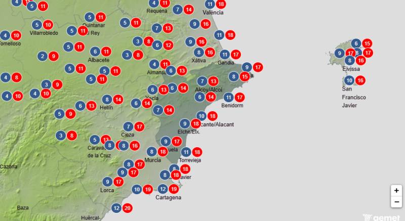 Weather alerts issued as strong winds and rain return: Alicante weather forecast January 19-22