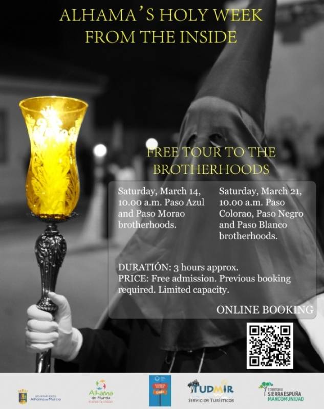 March 21 Free ENGLISH LANGUAGE TOUR: Inside the Holy Week of Alhama de Murcia