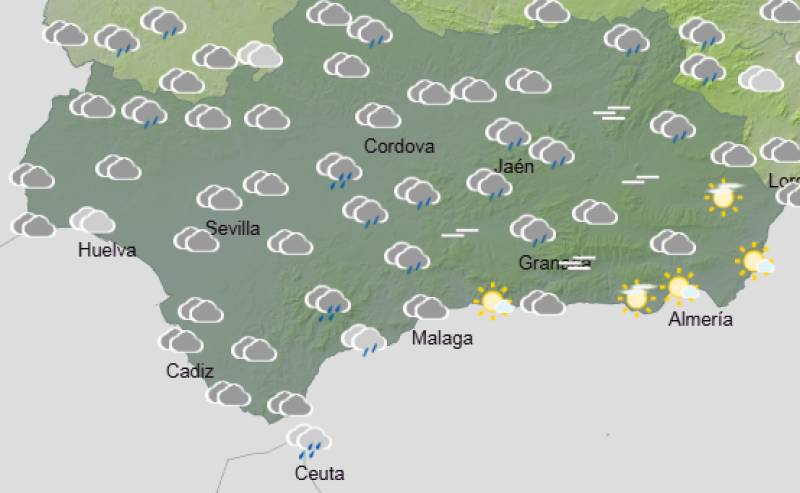 Andalucía weekly weather forecast Jan 26-29: A stormy, windy stretch with plenty of rain