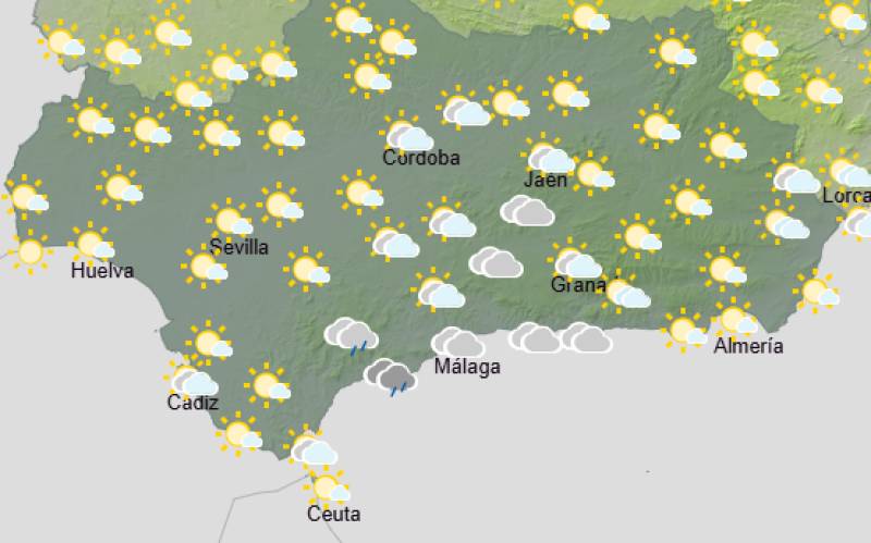 Andalucía weekend weather forecast March 26–29: Sunny spells with cooler nights and coastal gusts