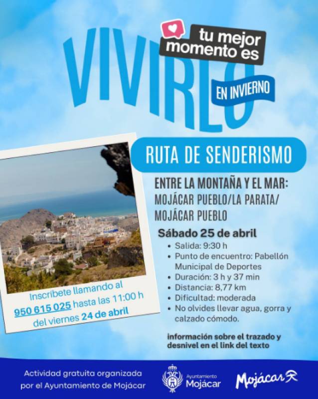 April 25 Free morning hike through some of Mojácar's most beautiful scenery