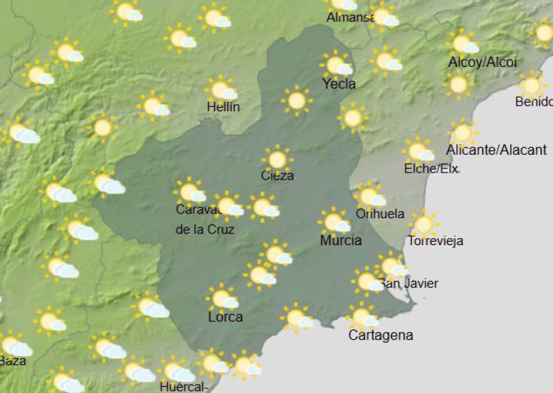 Temperatures in freefall as rain returns: Murcia weekend weather forecast April 23-26