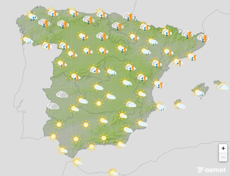 Spain weather forecast May 4 to May 7: Sunshine and showers, warming up midweek