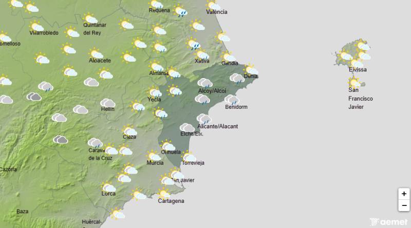 Clear skies and sun with a chance of some scattered showers: Alicante weather forecast May 11-14