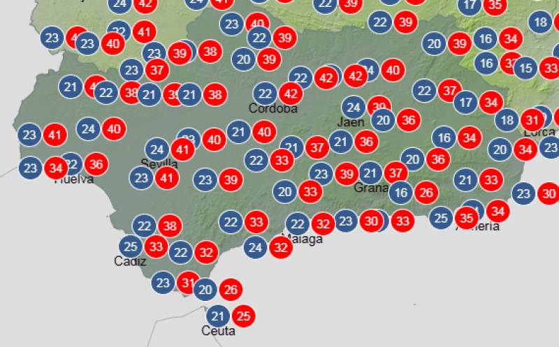Andalucía weekend weather forecast July 2-5: Intense heat and strong winds continue