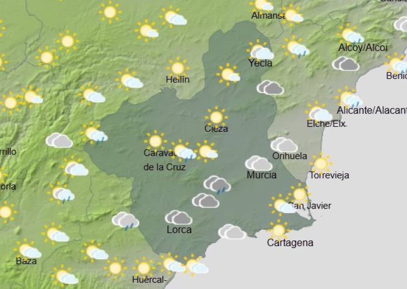 Murcia weekend weather forecast July 2-5