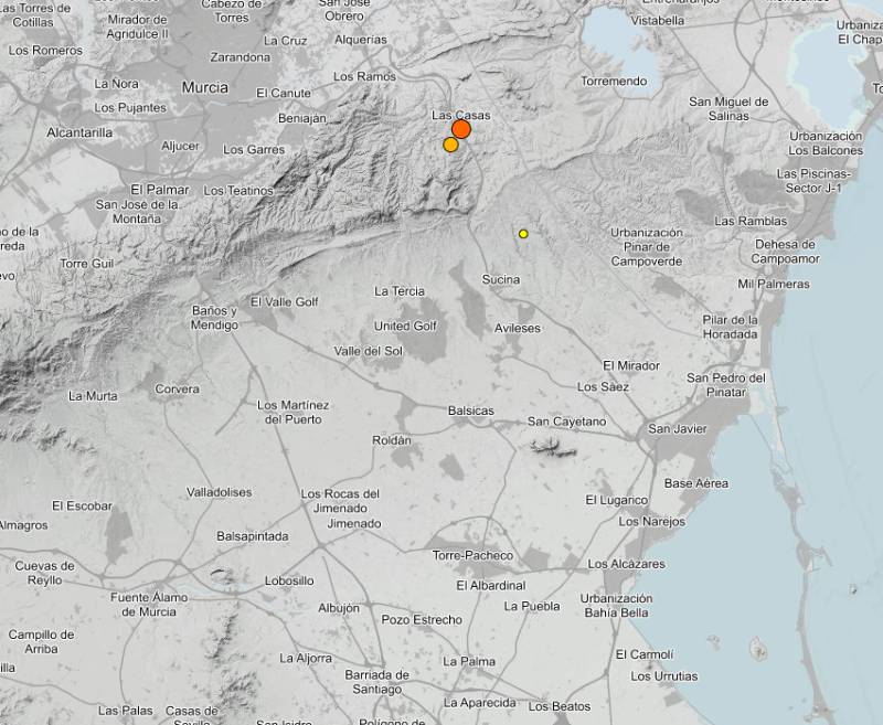 Two earthquakes recorded in Murcia during the early hours
