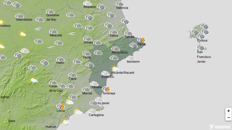 Alicante weather October 1-4: Heavy rain and storms expected as temperatures fall