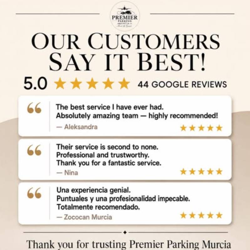 Premier Parking makes leaving your car at Murcia Airport hassle-free