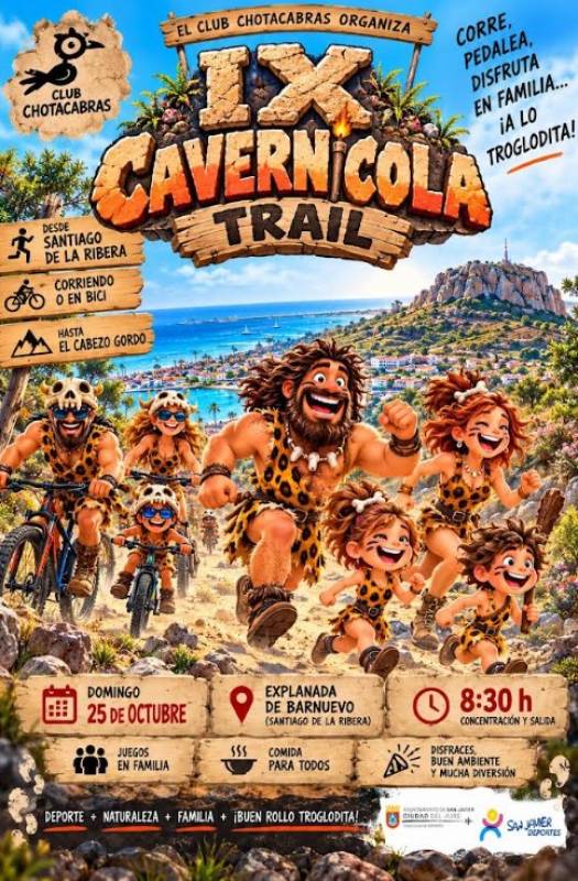 October 25 Run and bike ride from the beach of Santiago de la Ribera to the mountain of Cabezo Gordo