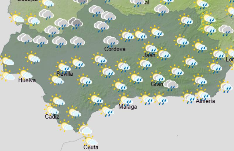 Andalucía weekend weather forecast October 15-18: Rain and storms arrive as temperatures fall