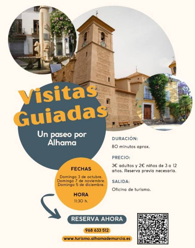 November 7 Guided tour IN ENGLISH of the old centre of Alhama de Murcia