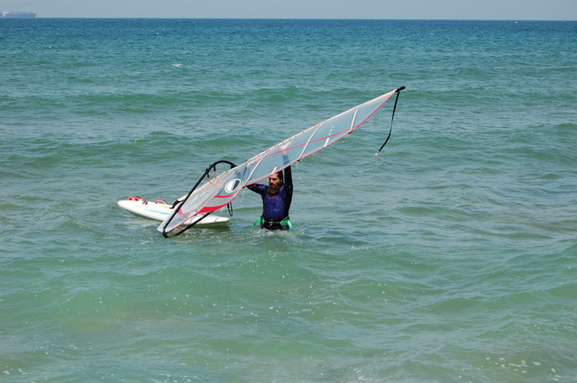 Sporting beaches: Jet-ski hire, beach fishing and windsurfing, Playa Alamillo Mazarrón